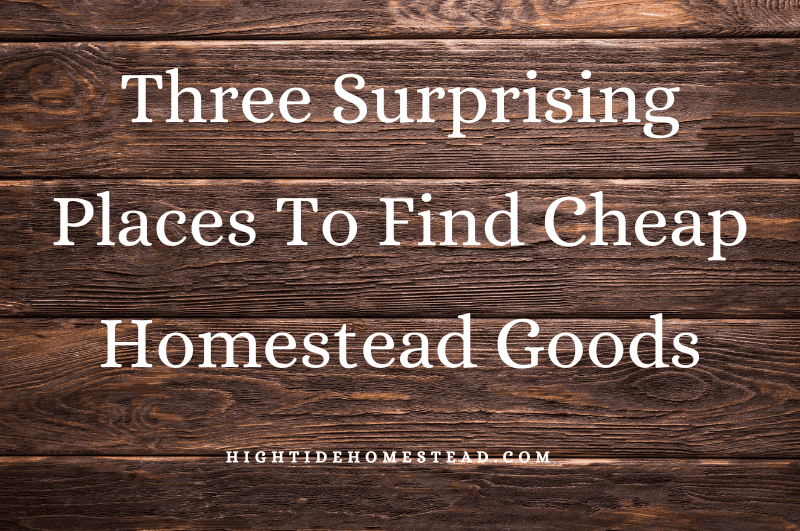 Three Surprising Places To Find Cheap Homestead Goods - hightidehomestead.com